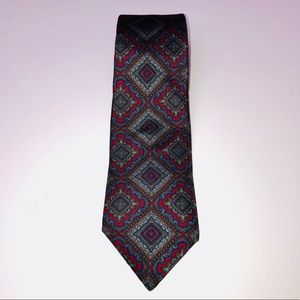 Damon Silk Square Pattern Men’s Necktie